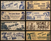1s092 LOT OF 8 1950S MONTE HALE WESTERN 4X11 TITLE STRIPS 1950s great images from cowboy movies!
