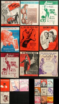 1s128 LOT OF 30 MOVIE SHEET MUSIC 1930s-1960s great songs from a variety of movies!
