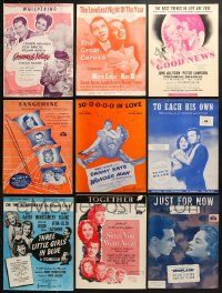 1s116 LOT OF 18 MOVIE SHEET MUSIC 1930s-1950s great songs from a variety of movies!