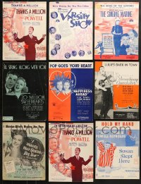 1s106 LOT OF 10 DICK POWELL MOVIE SHEET MUSIC 1930s a variety of songs from his movies!