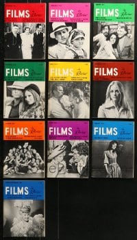 1s174 LOT OF 10 1973 FILMS IN REVIEW MOVIE MAGAZINES 1973 filled with great images & articles!