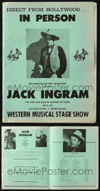 1s050 LOT OF 25 JACK INGRAM WESTERN MUSICAL STAGE SHOW PROGRAMS 1940s the best bad man in person!