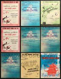 1s110 LOT OF 13 STAGE PLAY SHEET MUSIC 1940s-1950s songs from My Fair Lady, South Pacific & more!