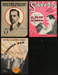 1s125 LOT OF 3 AL JOLSON SHEET MUSIC 1910s-1930s songs from Sonny Boy, Wonder Bar & more!