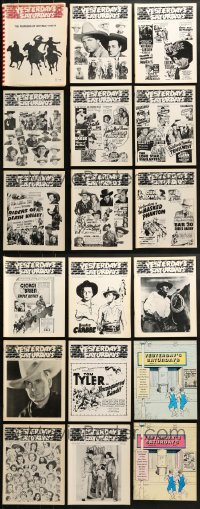 1s207 LOT OF 18 YESTERDAY'S SATURDAYS MOVIE MAGAZINES 1974-1982 great cowboy images & articles!