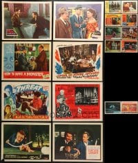 1s441 LOT OF 18 LOBBY CARDS 1940s-1960s great scenes from a variety of different movies!
