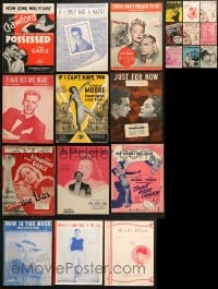 1s119 LOT OF 21 SHEET MUSIC 1930s-1950s great songs from a variety of movies & movie!