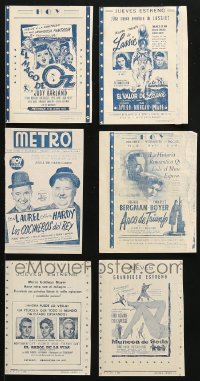 1s735 LOT OF 6 URUGUAYAN HERALDS 1950s different images for Wizard of Oz, Laurel & Hardy & more!