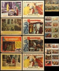 1s417 LOT OF 36 SWORD AND SANDAL LOBBY CARDS 1940s-1960s incomplete sets from a variety of movies!