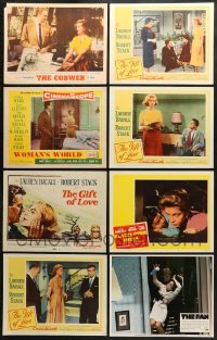 1s445 LOT OF 15 LOBBY CARDS FROM LAUREN BACALL MOVIES 1960s-1970s complete & incomplete sets!