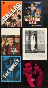 1s071 LOT OF 6 TV PRESSKITS & PROMO BROCHURES 1960s-1980s Dallas, Invasion U.S.A. & more!