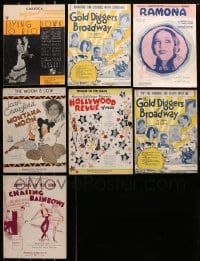 1s143 LOT OF 7 SHEET MUSIC 1920s-1930s great songs from a variety of different movies!