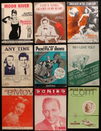 1s145 LOT OF 9 SHEET MUSIC 1930s-1960s great songs from a variety of different movies!