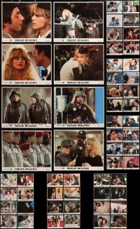 1s841 LOT OF 64 MINI LOBBY CARDS 1980s complete sets from a variety of different movies!
