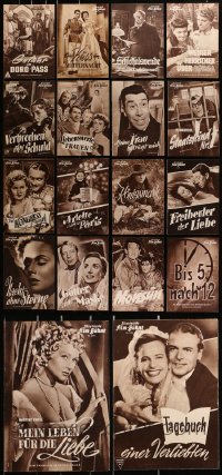 1s053 LOT OF 18 GERMAN PROGRAMS 1950s-1960s great images from a variety of different movies!