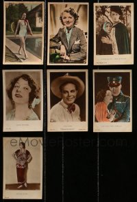 1s621 LOT OF 7 COLOR GERMAN ROSS POSTCARDS 1930s portraits of a variety of actors & actresses!