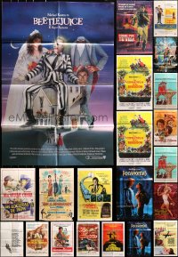 1s317 LOT OF 38 FOLDED SPANISH LANGUAGE ONE-SHEETS 1950s-1990s images from a variety of movies!