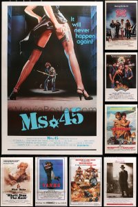 1s609 LOT OF 10 UNFOLDED SINGLE-SIDED MOSTLY 27X41 ONE-SHEETS 1970s-1980s cool movie images!