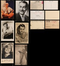 1s644 LOT OF 6 POSTCARDS WITH FACSIMILE OR SECRETARIAL SIGNATURES 1940s Fairbanks, Flynn & more!