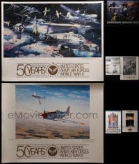 1s484 LOT OF 12 UNFOLDED AVIATION SPECIAL POSTERS 1980s-1990s great images of airplanes & more!