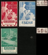 1s756 LOT OF 4 LOCAL THEATER HERALDS 1940s you're safer in the movies than on the streets!