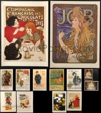 1s466 LOT OF 13 UNFOLDED REPRODUCTION POSTERS 1980s great artwork from much earlier posters!