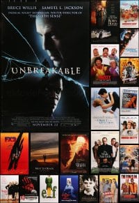 1s519 LOT OF 34 UNFOLDED MOSTLY DOUBLE-SIDED 27X40 ONE-SHEETS 1990s-2000s cool movie images!