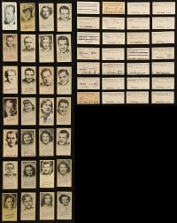 1s661 LOT OF 28 WEIGHING MACHINE CARDS 1920s-1950s portraits of Hollywood actors & actresses!