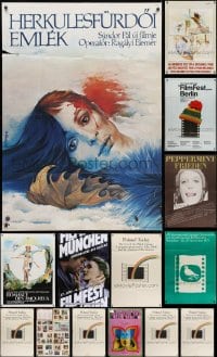 1s497 LOT OF 14 FOLDED MISCELLANEOUS POSTERS 1970s-1990s film festival posters & more!