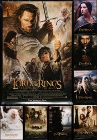 1s610 LOT OF 10 UNFOLDED DOUBLE-SIDED 27X40 LORD OF THE RINGS ONE-SHEETS 2000s Peter Jackson!