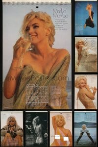 1s007 LOT OF 5 IDENTICAL MARILYN MONROE SPIRAL-BOUND CALENDARS 1960s sexy portraits, some nudity!