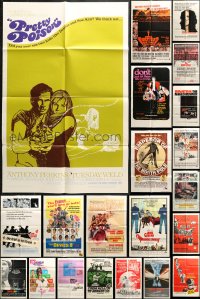 1s315 LOT OF 44 FOLDED ONE-SHEETS 1960s-1980s great images from a variety of different movies!