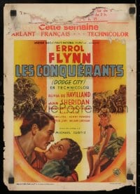 1t429 DODGE CITY Belgian 1945 Errol Flynn, Olivia De Havilland, Michael Curtiz, different art!
