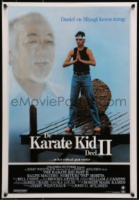 1t448 KARATE KID PART II Belgian 1986 great profile of Pat Morita as Mr. Miyagi, Ralph Macchio!