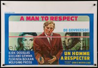 1t459 MAN TO RESPECT Belgian 1974 Kirk Douglas possesses The Master Touch, great different art!