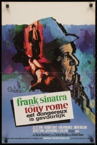 1t481 TONY ROME Belgian 1967 Ray art of Frank Sinatra as private eye + sexy half-naked girl on bed!