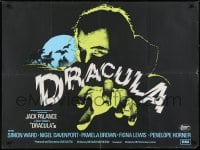 1t225 DRACULA British quad 1973 art of vampire Jack Palance reaching out to get you!