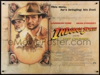 1t229 INDIANA JONES & THE LAST CRUSADE British quad 1989 Harrison Ford & Sean Connery, Spielberg