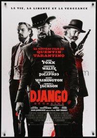 1t051 DJANGO UNCHAINED Canadian 1sh 2012 Jamie Foxx, Christoph Waltz, and DiCaprio, French design!