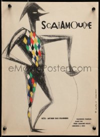 1t079 ADVENTURES OF SCARAMOUCHE Czech 12x16 1963 Le mascara de Scaramouche, Jaroslav Kadlec art!