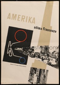 1t081 AMERICA AS SEEN BY A FRENCHMAN Czech 12x17 1962 Francois Reichenbach's L'Amerique insolite