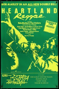 1t255 HEARTLAND REGGAE/RASTA & THE BALL English double crown 1980 artwork of Bob Marley!
