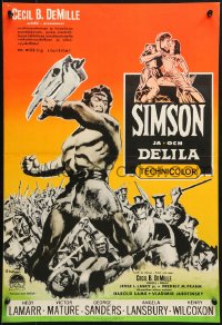 1t156 SAMSON & DELILAH Finnish R1950s Hedy Lamarr & Victor Mature, Cecil B. DeMille, different!