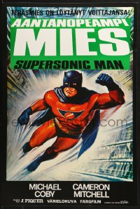 1t163 SUPERSONIC MAN Finnish 1981 Antonio Cantafora, completely different flying superhero art!