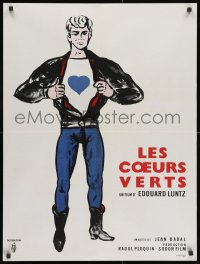 1t270 LES COEURS VERTS French 24x32 1966 Edouard Luntz's Naked Hearts, great artwork!