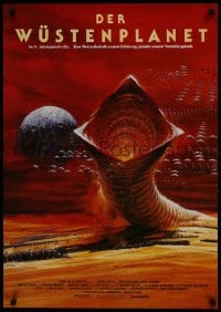 1t108 DUNE German 1984 David Lynch sci-fi epic, Berkey art of desert planet & worm!
