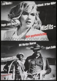 1t122 MISFITS German R1972 Clark Gable, close-up of sexy Marilyn Monroe, John Huston!