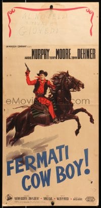 1t920 CAST A LONG SHADOW Italian locandina 1959 Murphy, roughest vengeance-trail a man ever rode!