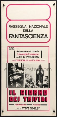 1t926 DAY OF THE TRIFFIDS Italian locandina R1970s classic English sci-fi horror, different monster images!