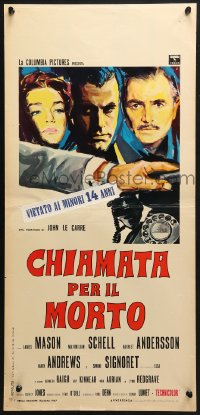1t927 DEADLY AFFAIR Italian locandina 1967 James Mason, Max Schell & pretty Simone Signoret!